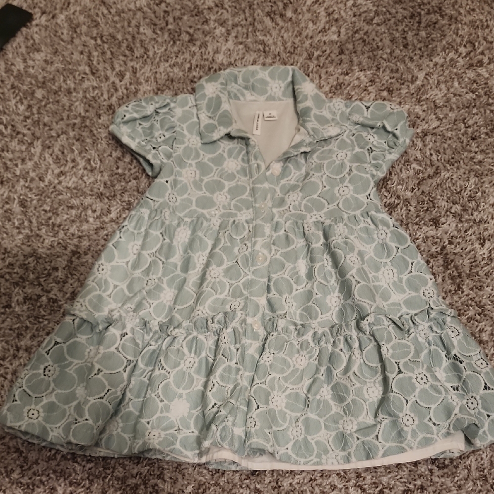 Janie and Jack Mint Green Dress, Size 2T, Preowned But VGUC